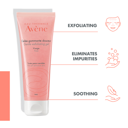 Avene Gentle Exfoliating Gel 75 ml -3 Pack
