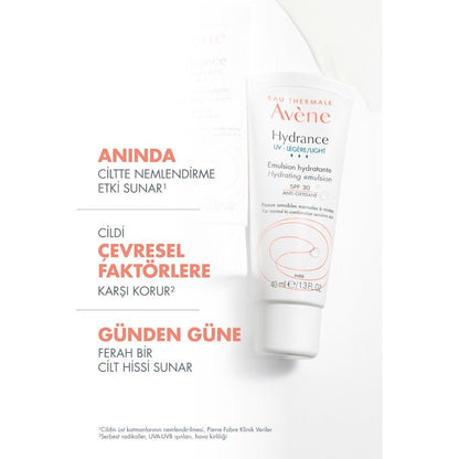 Avene Hydrance UV Legere Light Emülsiyon Nemlendirici SPF30 40 ml