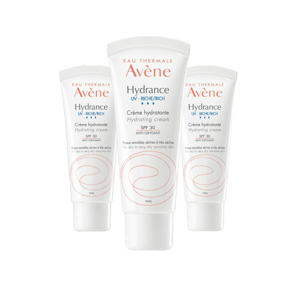 Avene Hydrance UV-Rich Moisturising Cream SPF 30 40 ml 3 Pack