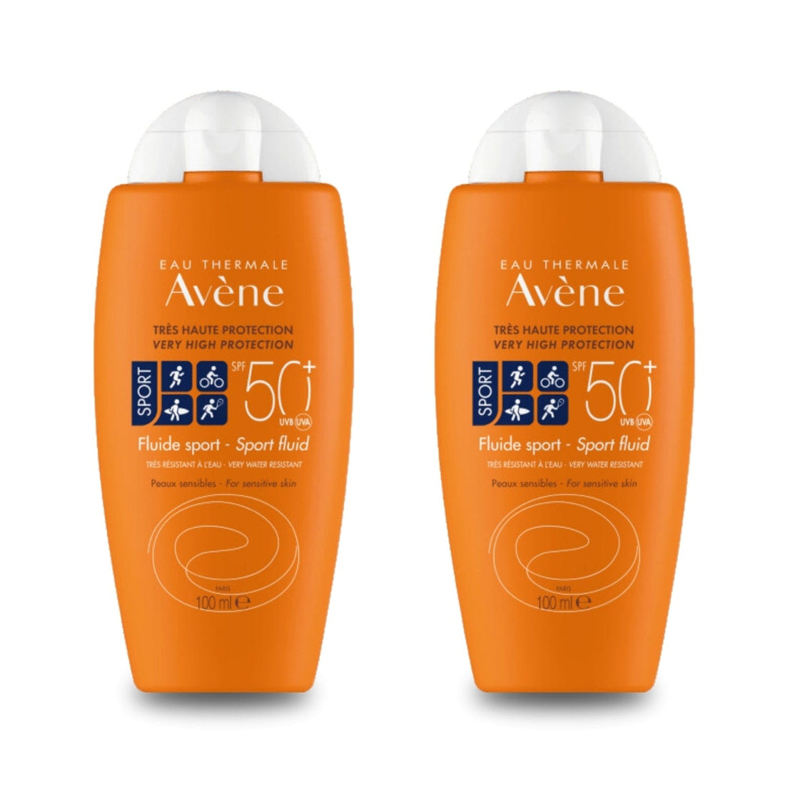 Avene Solaire Fluide Sport Spf 50 Sunscreen 100 ml -2 Pack