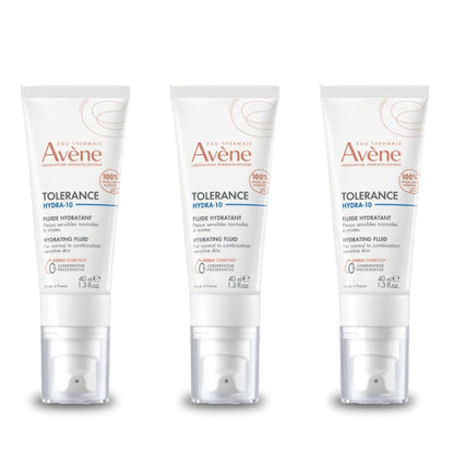 Avene Tolerance Hydra-10 Hydrating Fluid Cream 40 ml -3 Pack