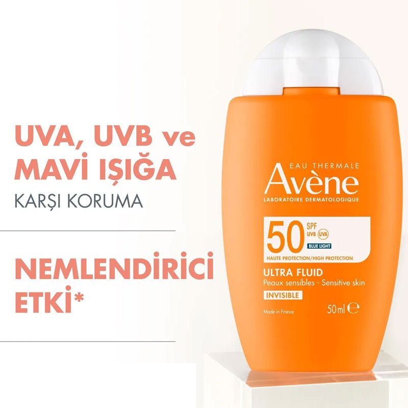 Avene Ultra Fluid Invisible SPF50 Normal ve Karma Ciltler İçin Güneş Kremi 50 ml