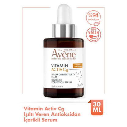 Avene Vitamin Activ Cg Işıltı Veren Antioksidan İçerikli Yüz Serumu 30 ml