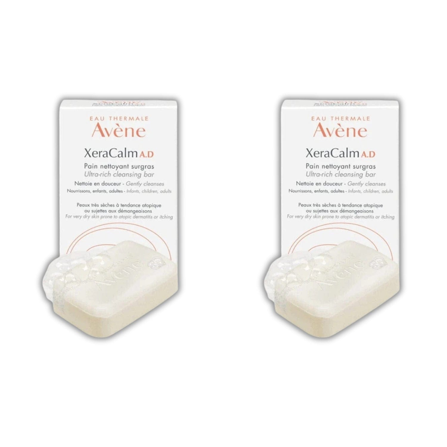 Avene XeraCalm AD Ultra Rich Cleansing Bar 100 g Soap -2 Pack