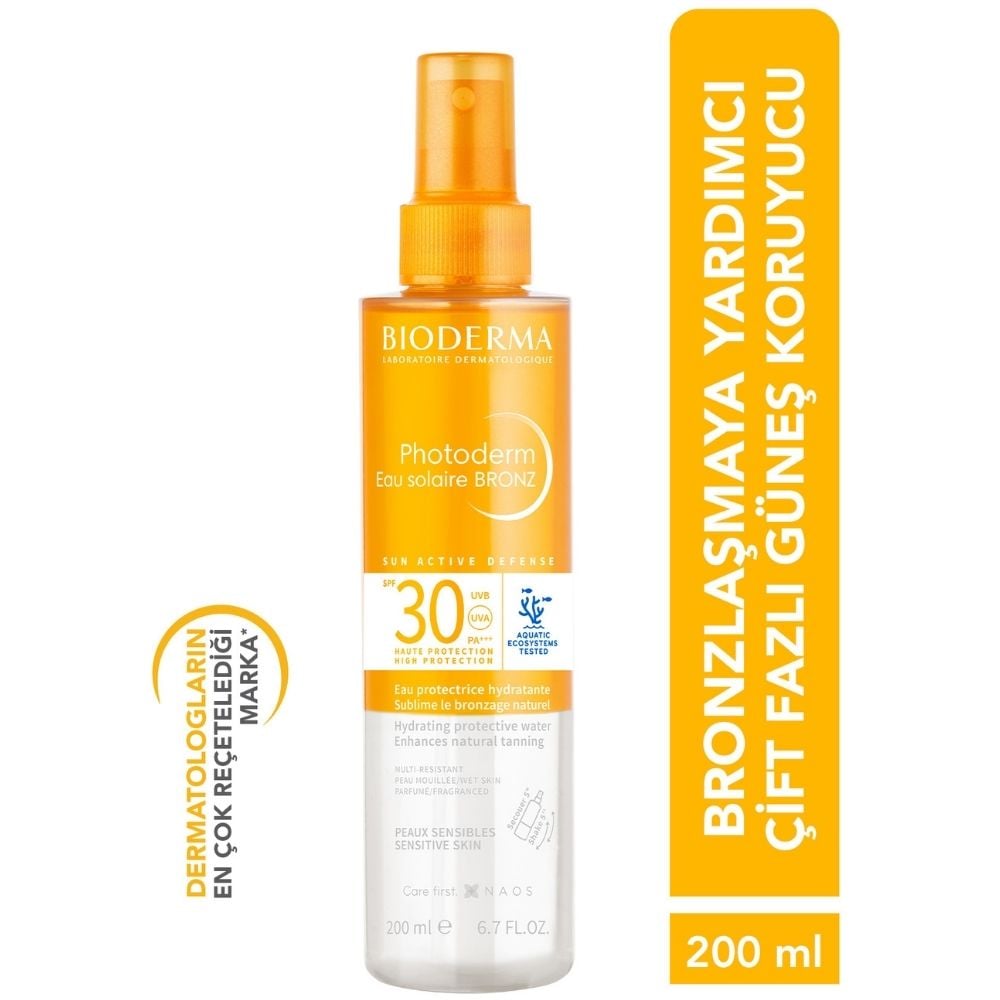 Bioderma Photoderm Bronz Sun Protective Water SPF30 -Bronzlaştırıcı Güneş Koruyucu 200ml