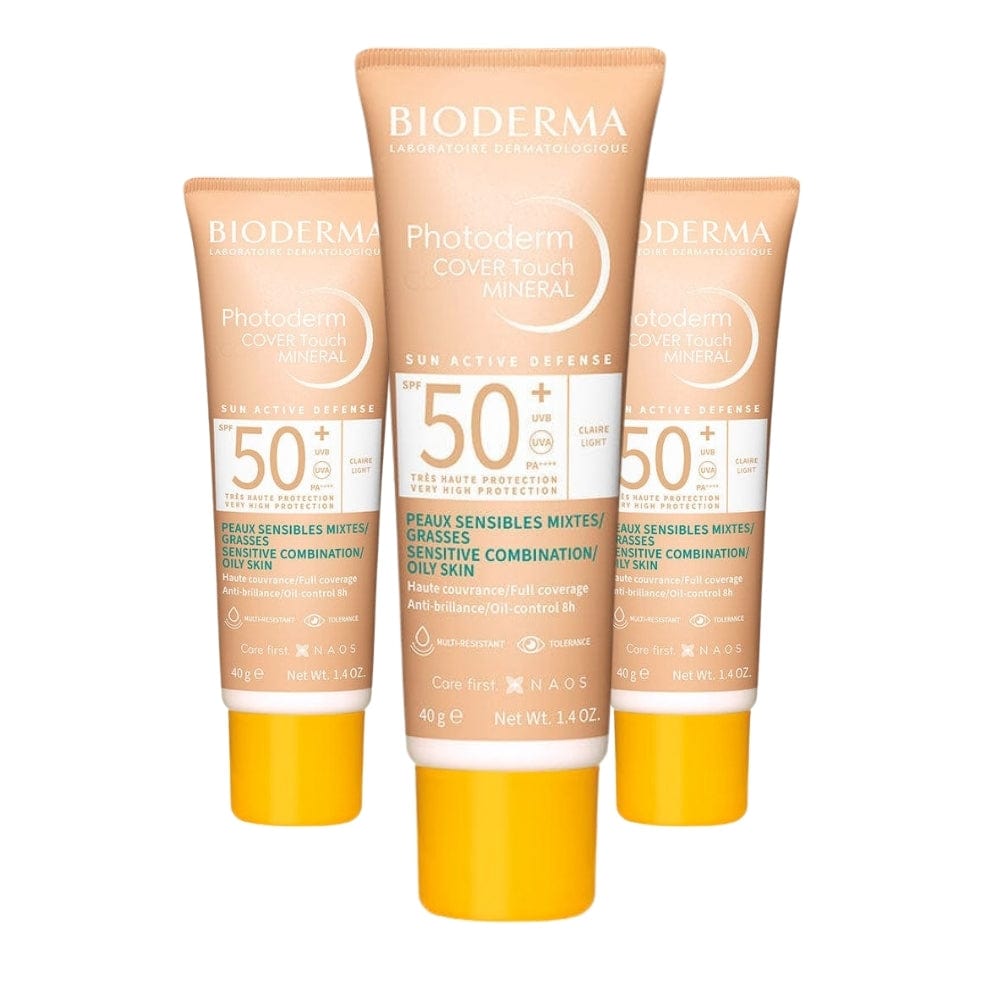Bioderma Photoderm Cover Touch Mineral SPF 50 40 Ml - Light -3 Pack