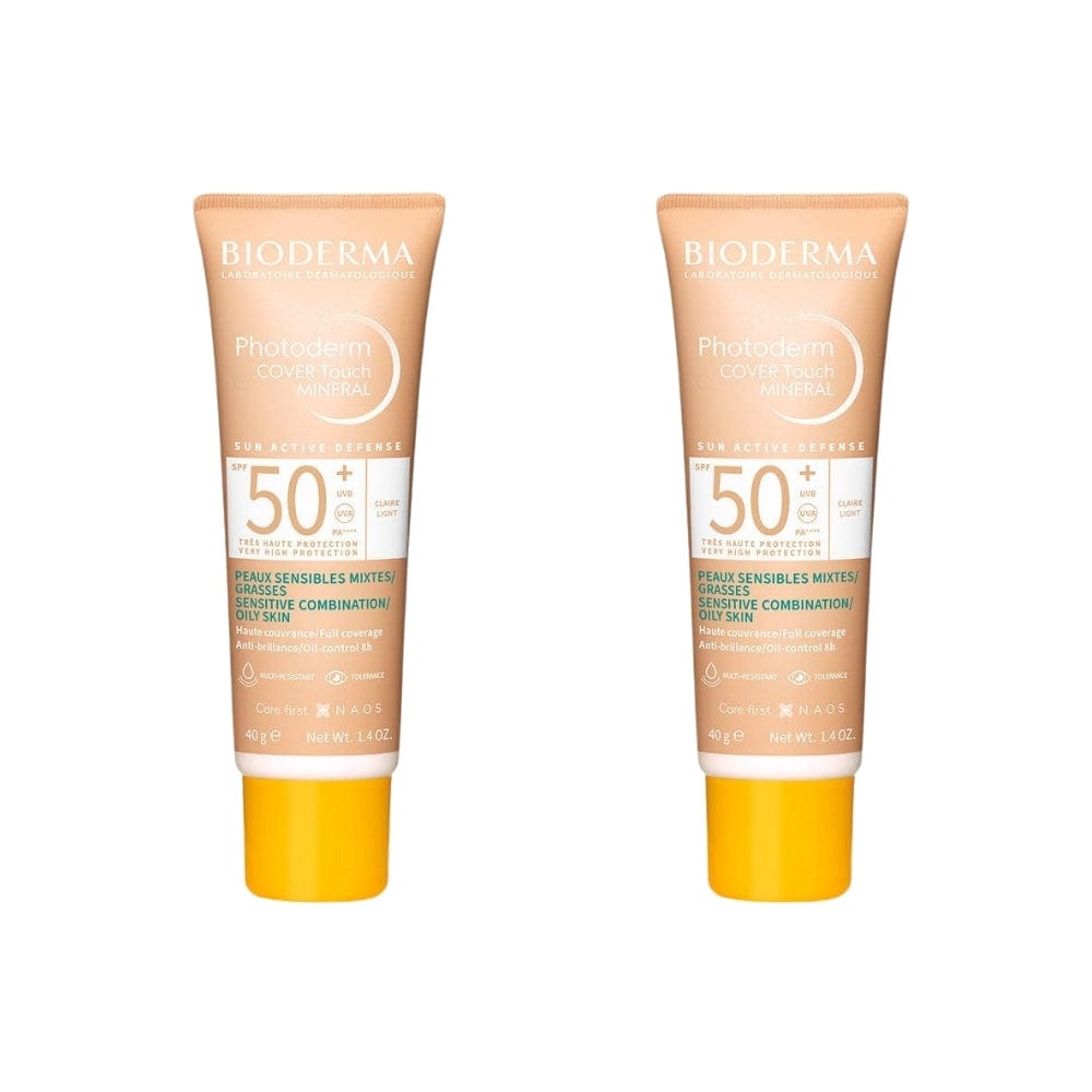 Bioderma Photoderm Cover Touch Mineral Spf50+ 40 gr - Very Light -2 Pack