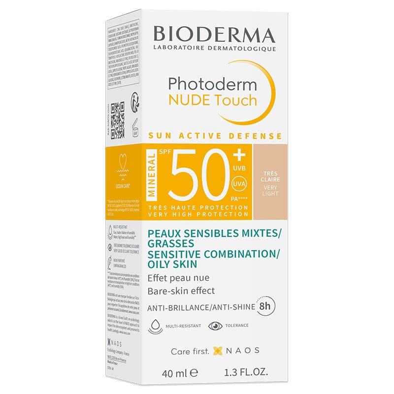 Bioderma Photoderm Nude Touch SPF50+ Very Light 40 ml -2 Pack