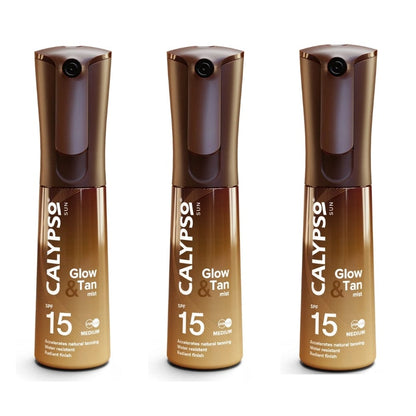 Calypso Glow &amp; Tan Mist Spf 15 100 ml -3 Pack