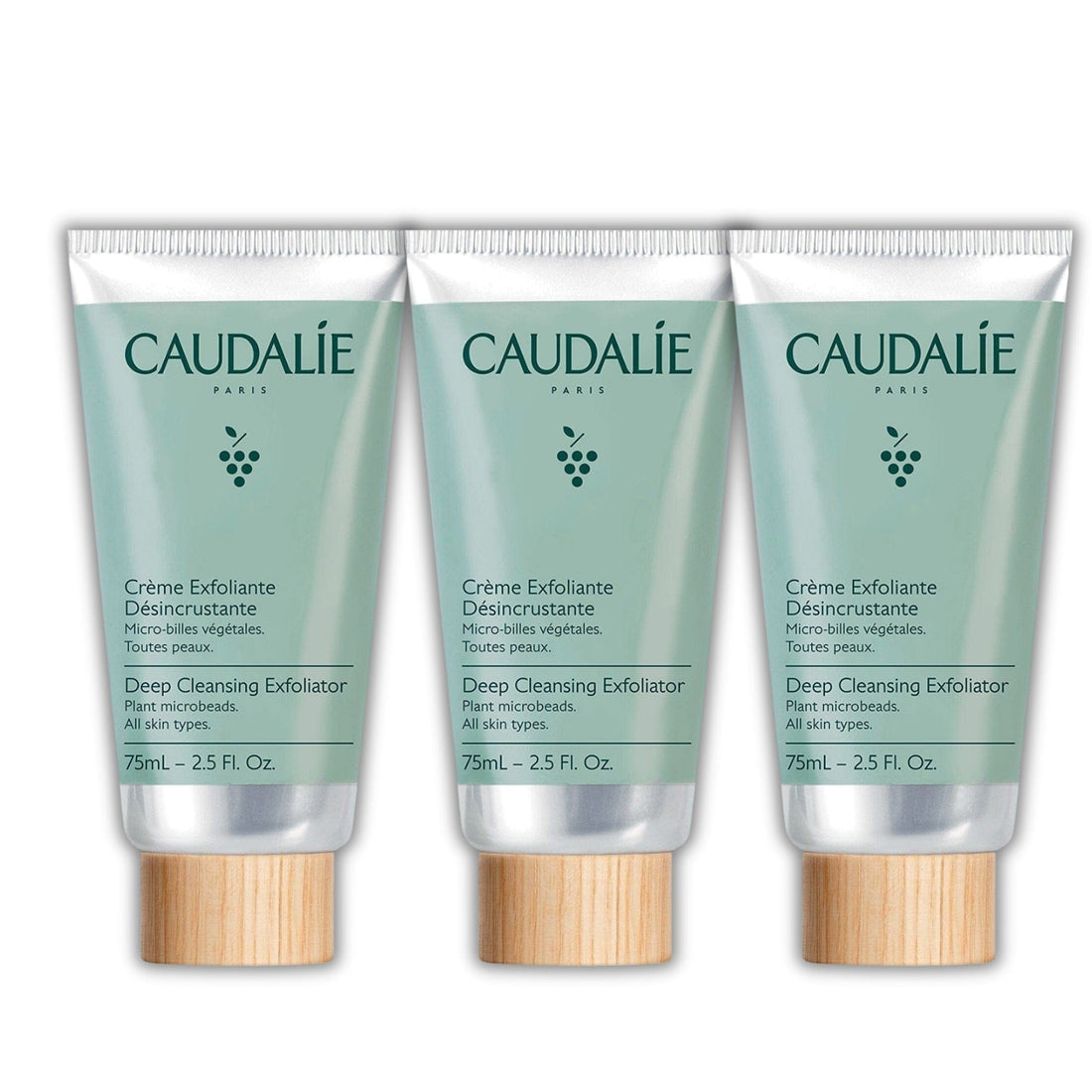 Caudalie Deep Cleansing Exfoliating Peeling 75 ml -3 Pack