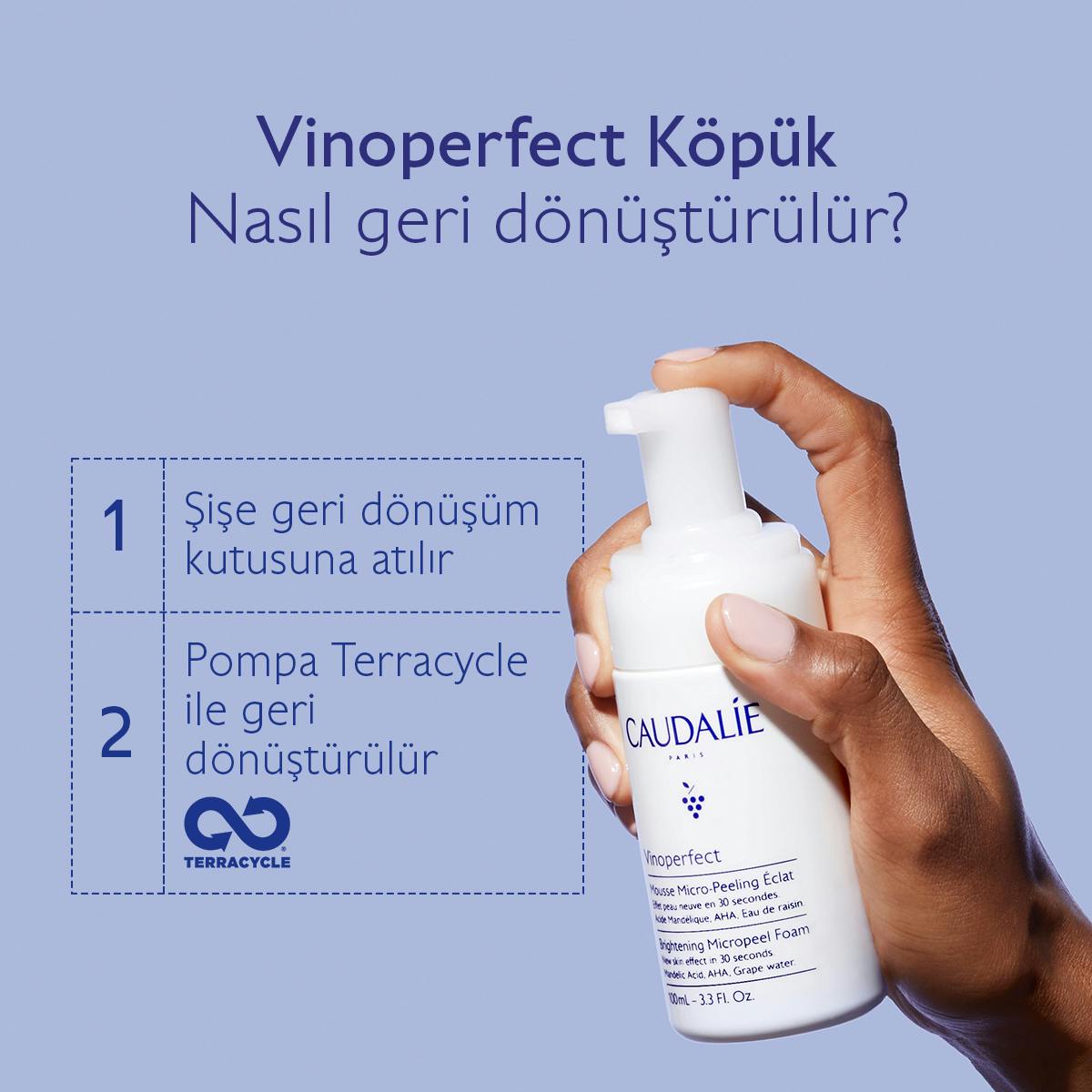 Caudalie Vinoperfect Işıltı Verici Mikro Peeling Temizleme Köpüğü 100 ml