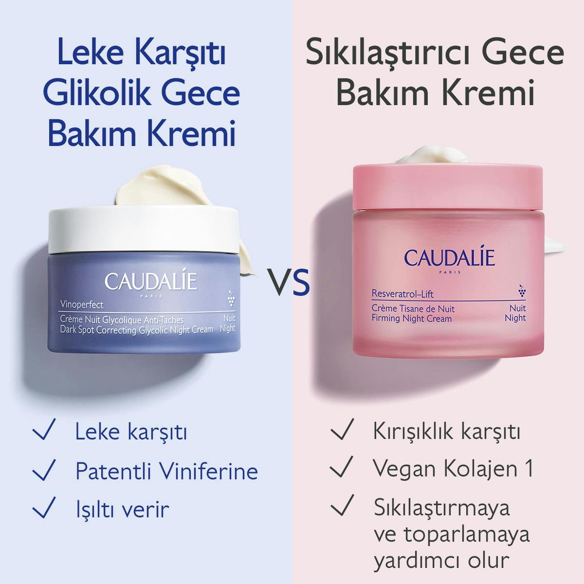 Caudalie Vinoperfect Leke Karşıtı Glikolik Gece Bakım Kremi 50 ml