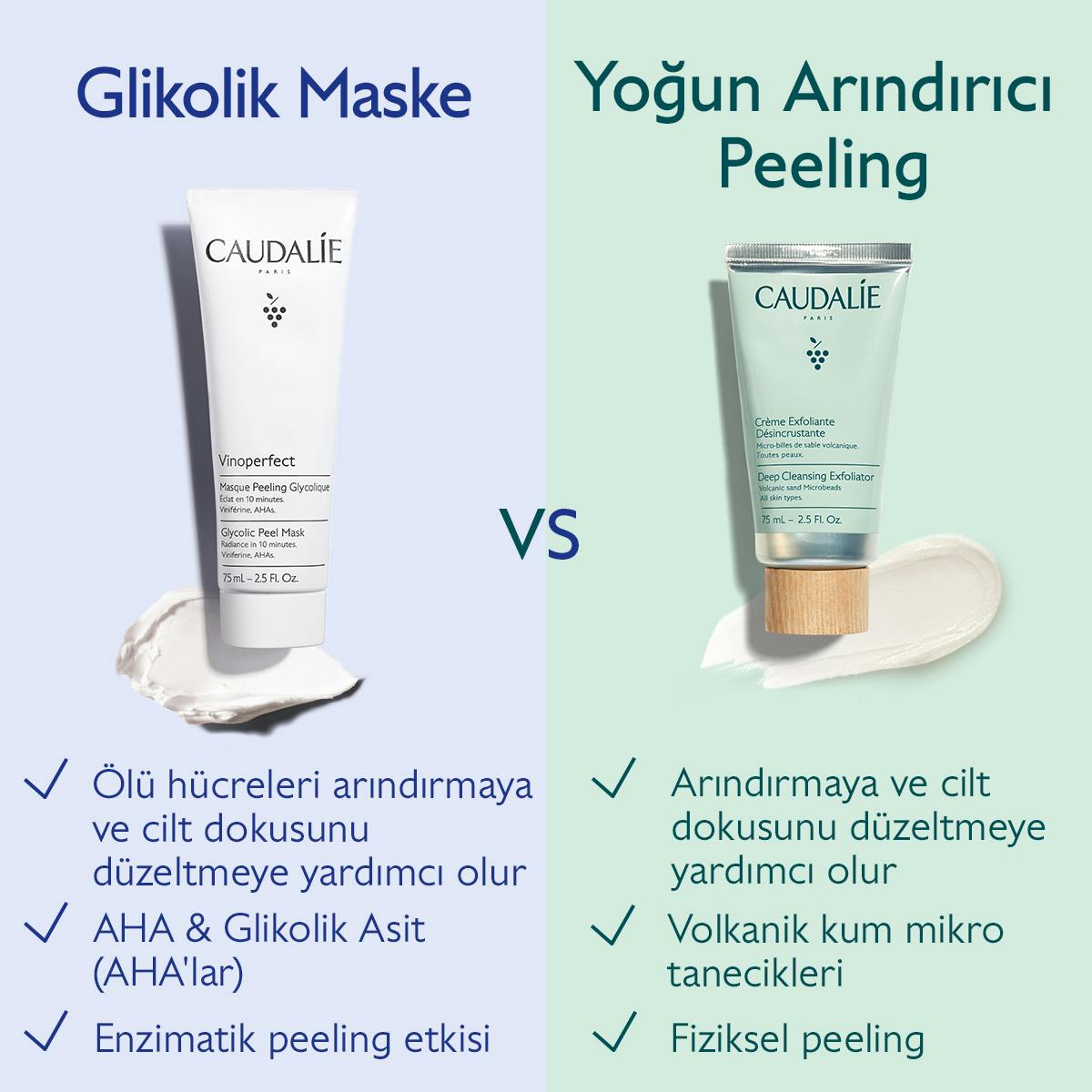 Caudalie Vinoperfect Leke Karşıtı ve Işıltı Verici Glikolik Maske 75 ml