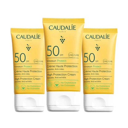 Caudalie Vinosun Protect Spf 50 Sunscreen Cream 50 ml -3 Pack