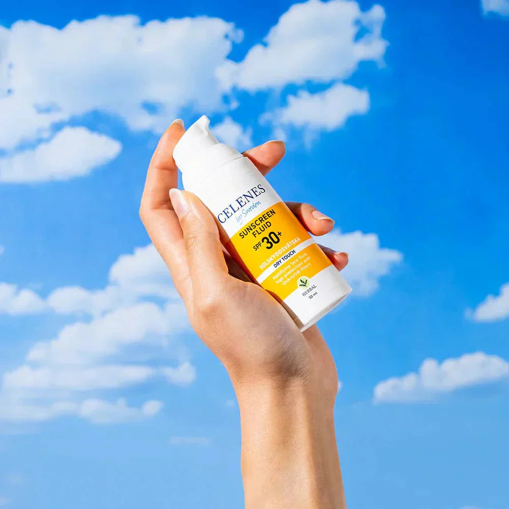 Celenes by Sweden Herbal Sunscreen Dry Touch Fluid Spf 30 50 ml / 1.7 fl oz -3 Pack