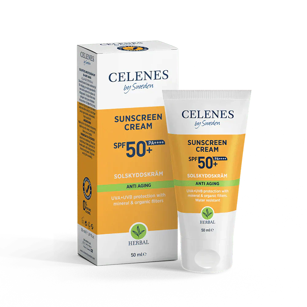Celenes by Sweden Herbal Sunscreen Face Cream Spf Anti Aging 50 Spf  50 ml / 1.7 fl oz -2 Pack