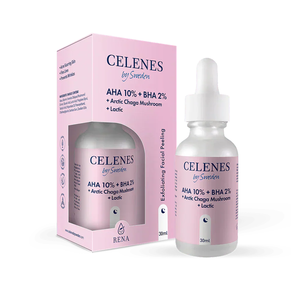 Celenes by Sweden Rena AHA 10% + BHA 2% + Arctic Chaga Mushroom + Lactic 30 ml