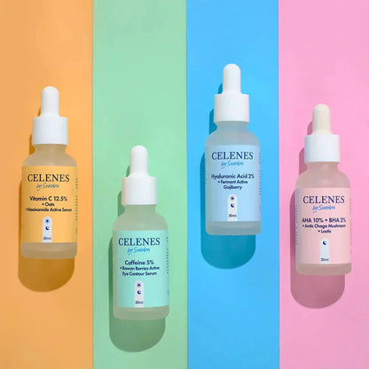 Celenes by Sweden Rena Caffeine 5% + Rowan Berries Active Eye Contour Serum 30 ml -2 Pack