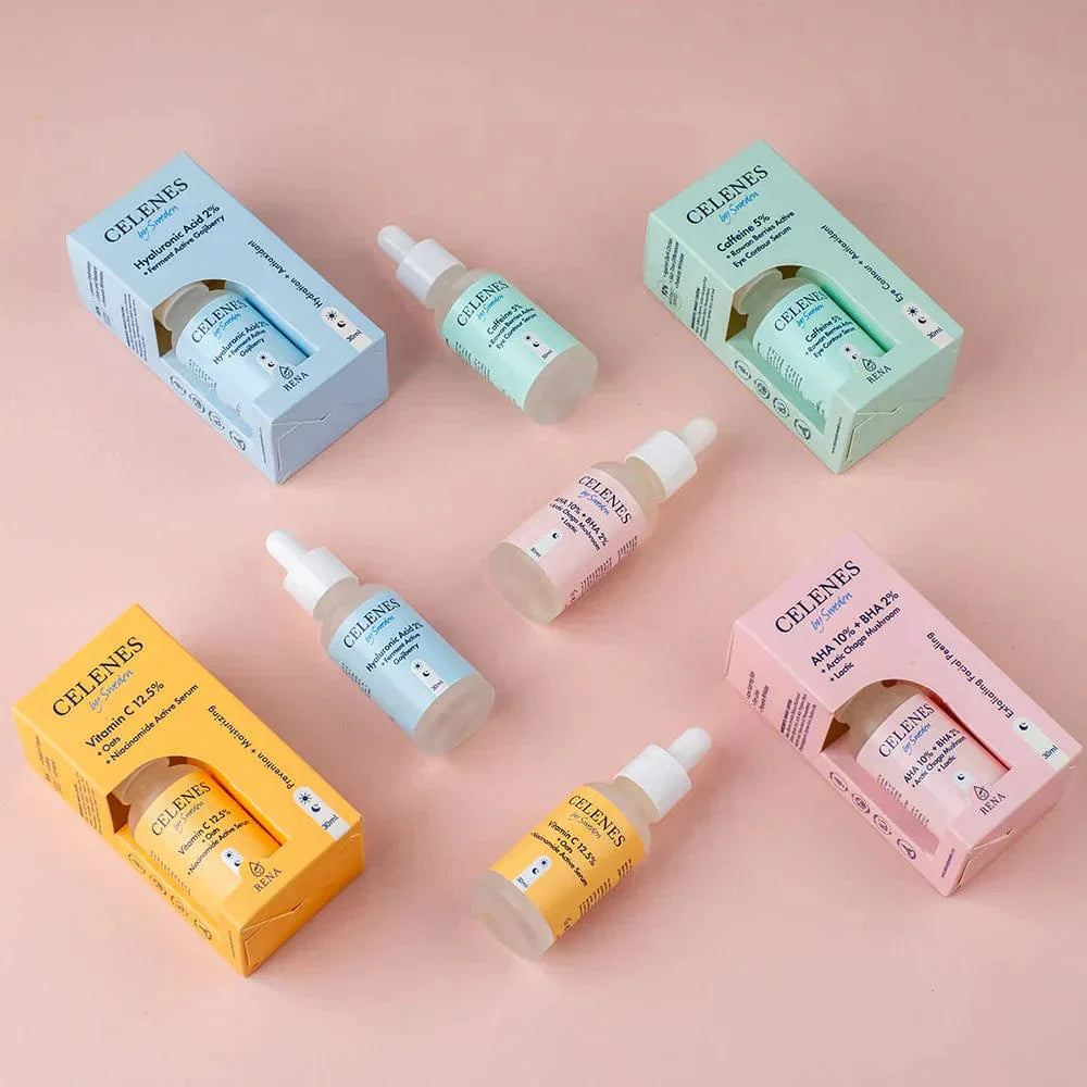 Celenes by Sweden Rena Vitamin C 12.5% + Oats + Niacinamide Active Serum 30 ml -2 Pack