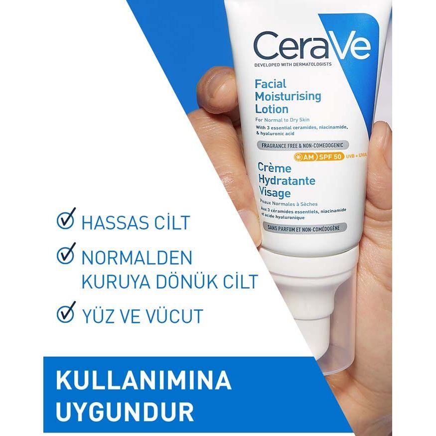 Cerave Facial Moisturising Lotion Yüz Kremi 50 SPF 52 ml
