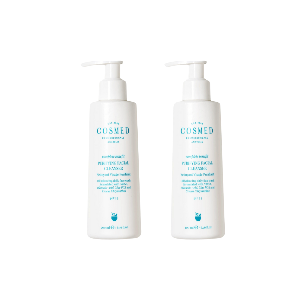 Cosmed Complete Benefit Purifying Facial Cleanser / Gel for Oily-Acne Prone Skin 200 ml 2 Pack