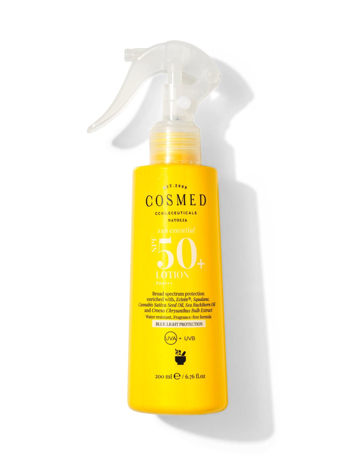 Cosmed Sun Essential Lotion Spf 50 Family Size Face And Body Spray Sunscreen For All Skin Types 200 ml