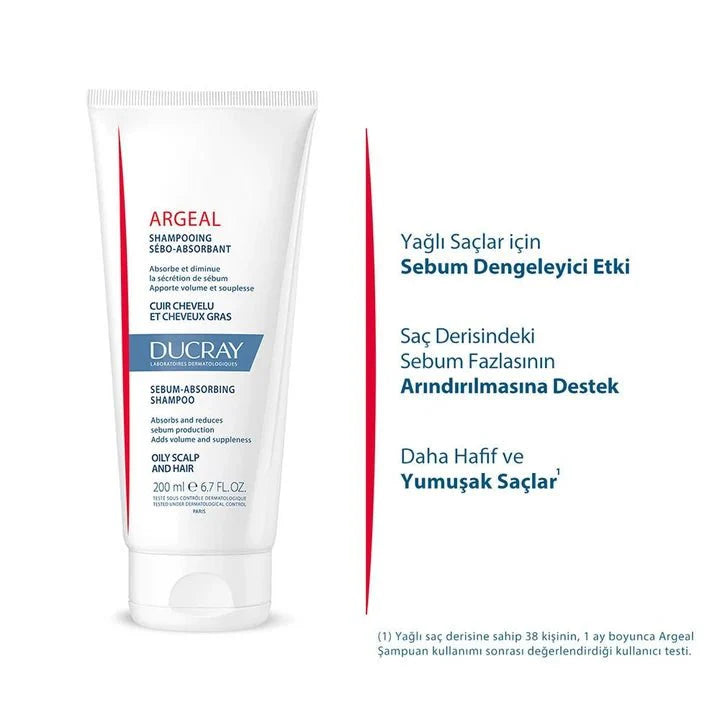 Ducray Argeal Yağlı Saçlar için Sebum Düzenleyici Şampuan 200 ml