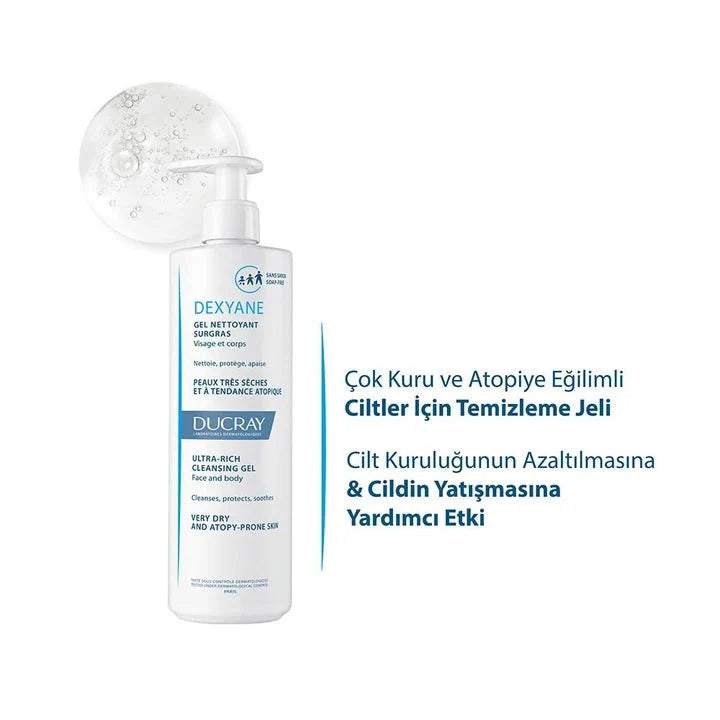 Ducray Dexyane Kuru Ciltler için Temizleyici Jel 400 ml