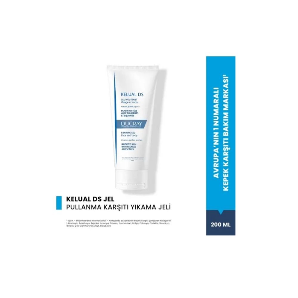 Ducray Kelual DS Yüz ve Vücut Temizleme Jeli 200 ml
