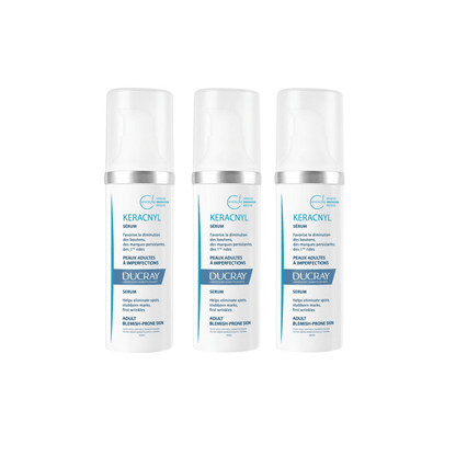 Ducray Keracnyl Blemish and Wrinkle Serum 30 ml 3 Pack