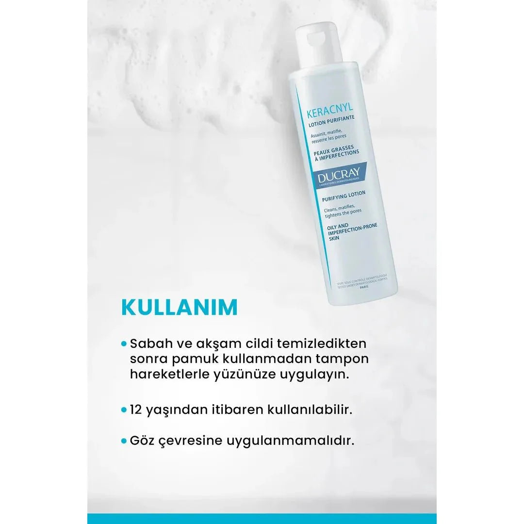 Ducray Keracnyl Lotion Siyah Nokta ve Akne Karşıtı Losyon 200 ml