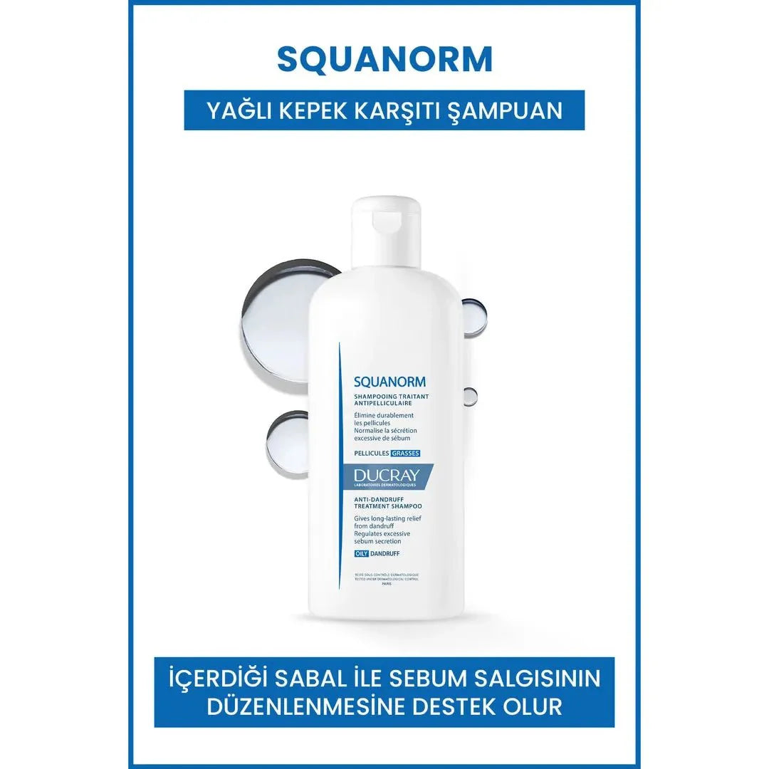 Ducray Squanorm Yağlı Kepek Karşıtı Bakım Şampuanı 200 ml