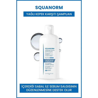 Ducray Squanorm Yağlı Kepek Karşıtı Bakım Şampuanı 200 ml