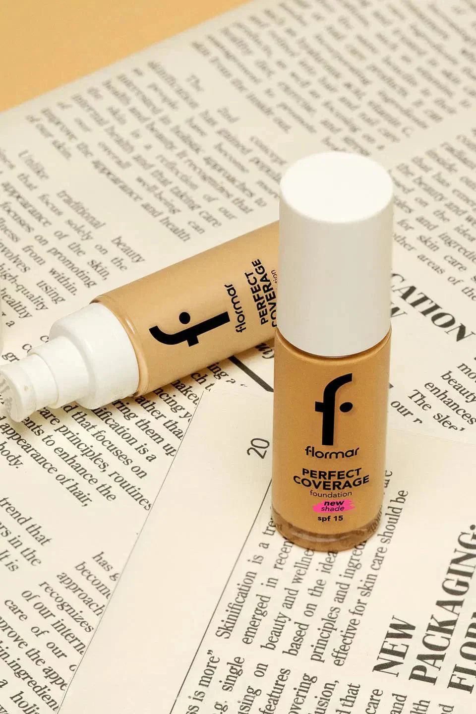 Flormar Perfect Coverage Highly Pigmented &amp; Semi-gloss Finish SPF15 Foundation 30ml - 132 Natural Beige
