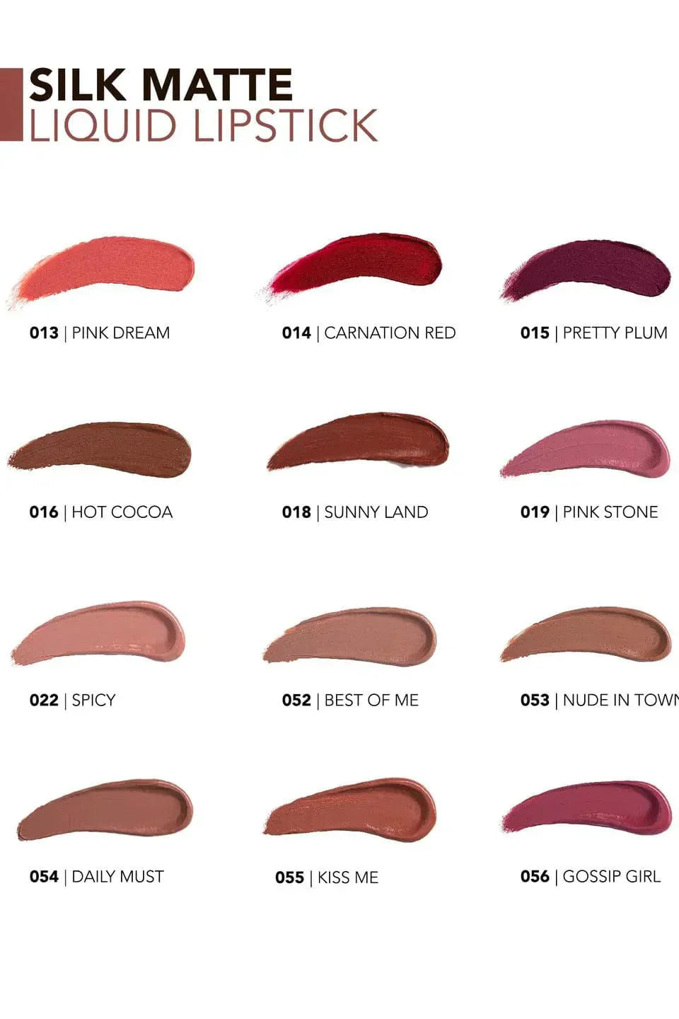 Flormar Silk Matte Highly Pigmented &amp; Moisturizing Liquid Lipstick with Matte Finish 4.5ml - 006 Cherry Blossom
