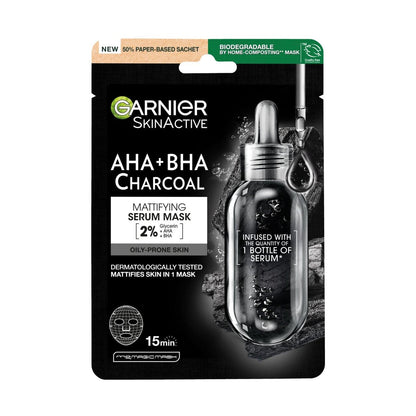 Garnier 
AHA + BHA Kömürlü Matlaştırıcı Kağıt  Maske
