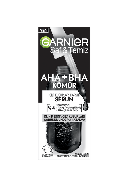 Garnier AHA+BHA Cilt Kusurları Karşıtı Serum %4 [NİASİNAMİD + PEELING ETKİLİ AHA+BHA] 30ML