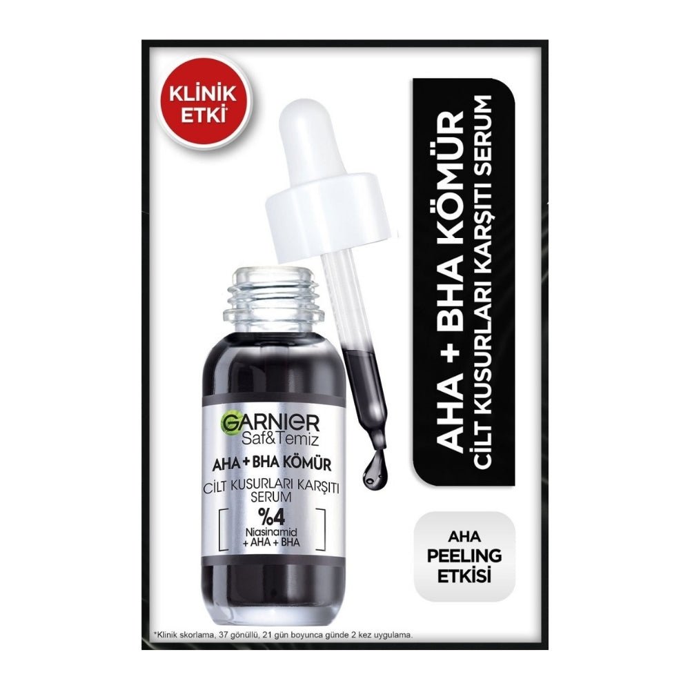 Garnier AHA+BHA Cilt Kusurları Karşıtı Serum %4 [NİASİNAMİD + PEELING ETKİLİ AHA+BHA] 30ML
