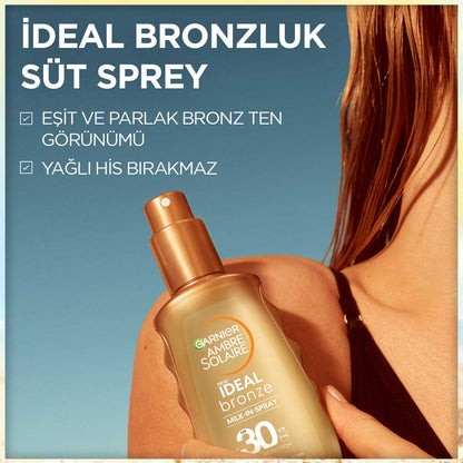 Garnier Ambre Solaire İdeal Bronzluk Güneş Koruyucu Sprey SPF30 150ML