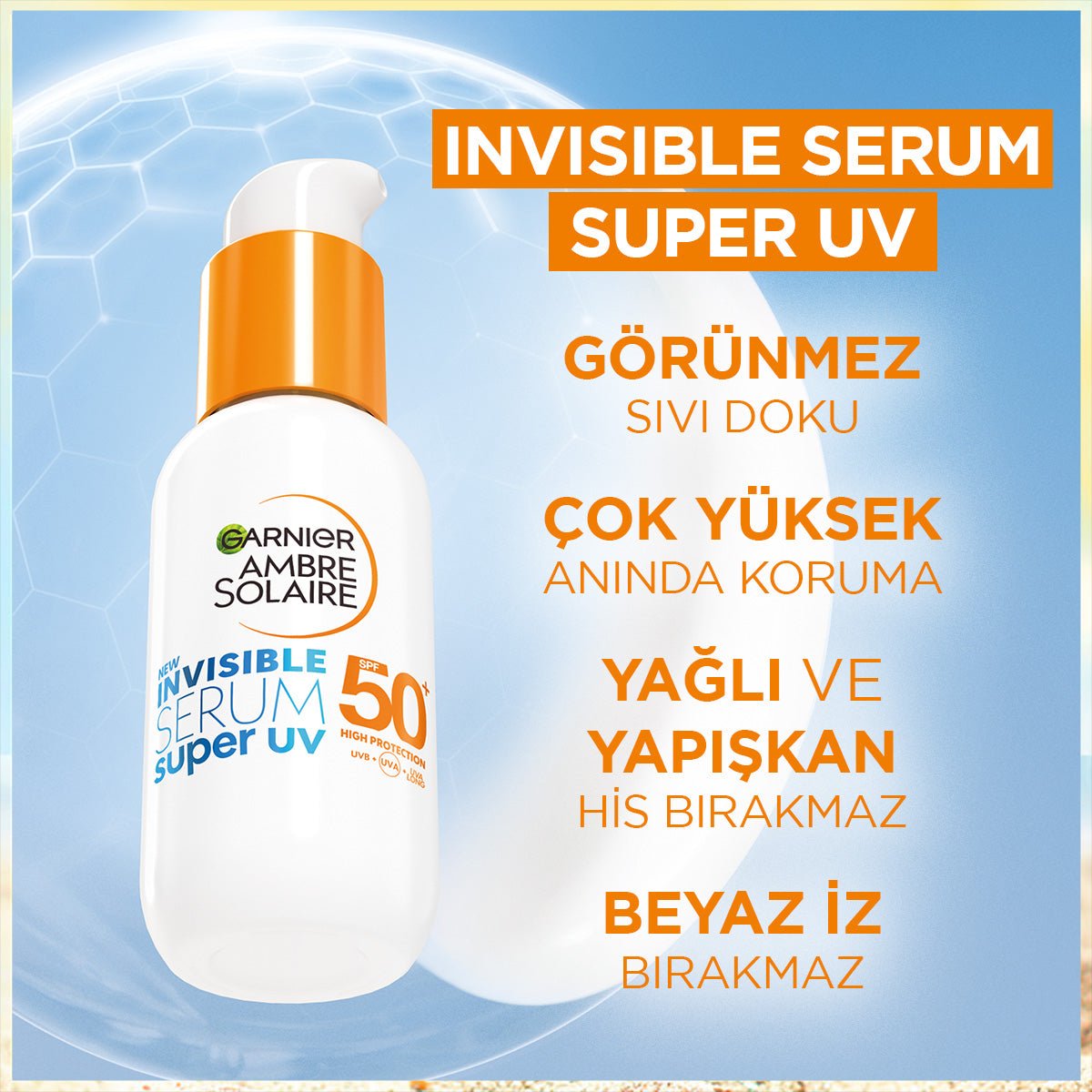 Garnier Ambre Solaire Invisible Serum Super UV Günlük Güneş Koruyucu Serum 30 ml