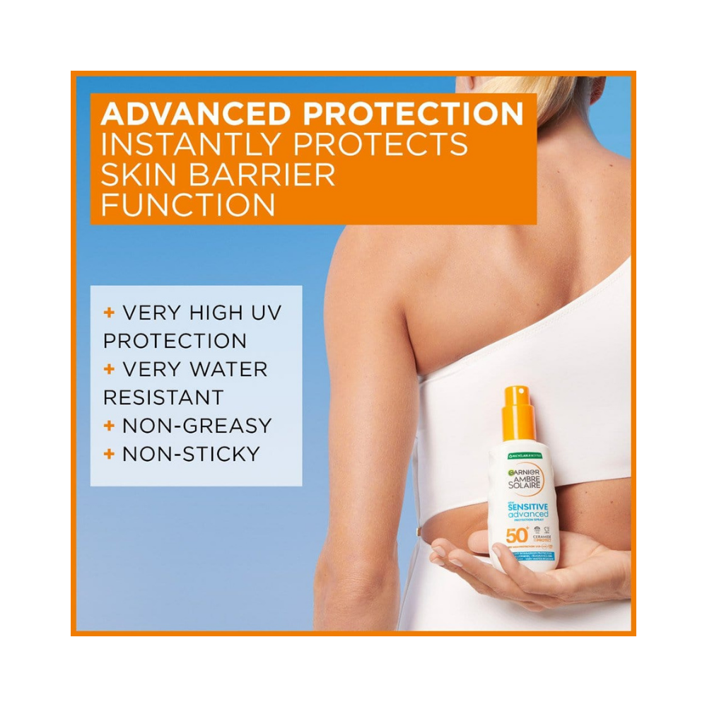 Garnier Ambre Solaire SPF 50+ Sensitive Advanced Sun Spray  150 ml / 5 fl oz