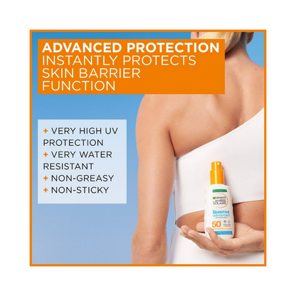 Garnier Ambre Solaire SPF 50+ Sensitive Advanced Sun Spray  150 ml / 5 fl oz