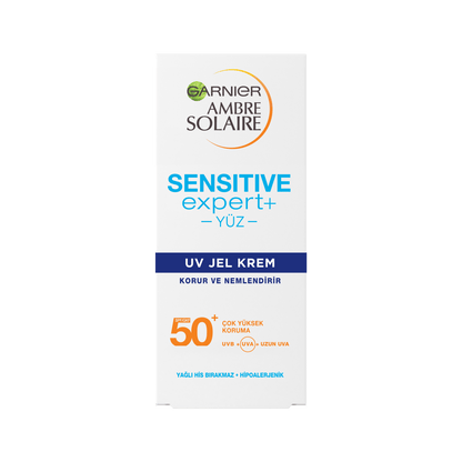 Garnier Ambre Solaire Sensitive Expert+ Güneşe Karşı Hassas Ciltler için SPF50+ Güneş Koruyucu Jel Krem 50ml