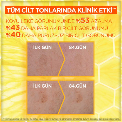 Garnier C Vitamini Parlak Günlük UV Korumalı Güneş Yüz Kremi Görünmez Doku SPF50+ 40ml