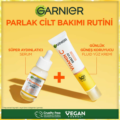 Garnier C Vitamini Parlak Günlük UV Korumalı Güneş Yüz Kremi Işıltılı Doku SPF50+ 40ml