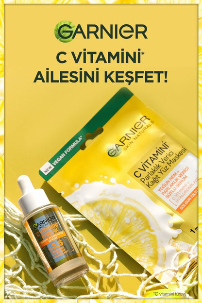 Garnier C Vitamini Parlaklık Verici Kağıt Yüz Maskesi