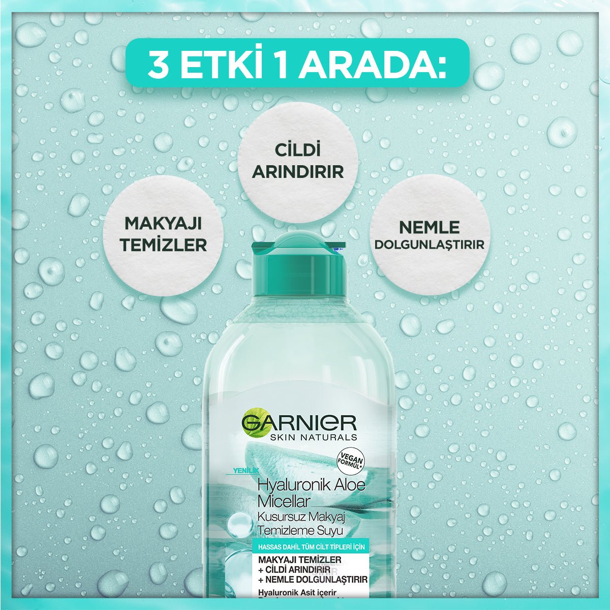 Garnier Hyaluronik Aloe Micellar Kusursuz Makyaj Temizleme Suyu 400 ml