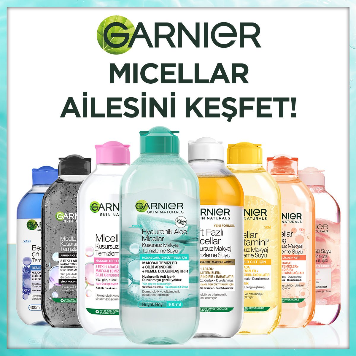 Garnier Hyaluronik Aloe Micellar Kusursuz Makyaj Temizleme Suyu 400 ml