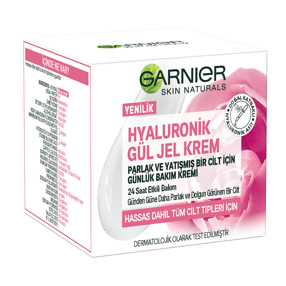 Garnier Hyaluronik Gül Jel-Krem - Parlak ve Yatışmış Bir Cilt İçin Günlük Bakım Kremi