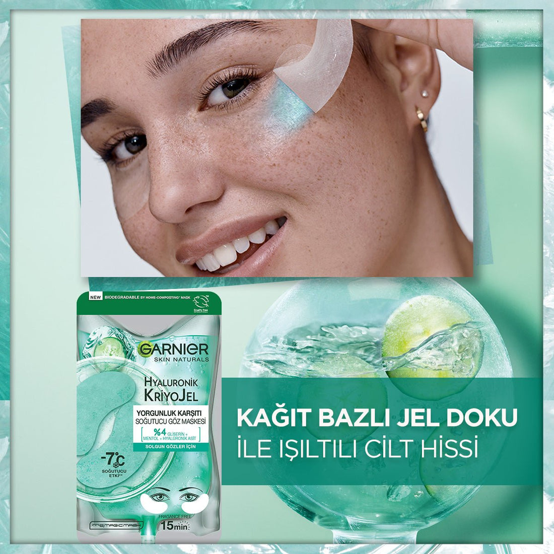 Garnier Hyaluronik Kriyojel Yorgunluk Karşıtı Soğutucu Göz Maskesi